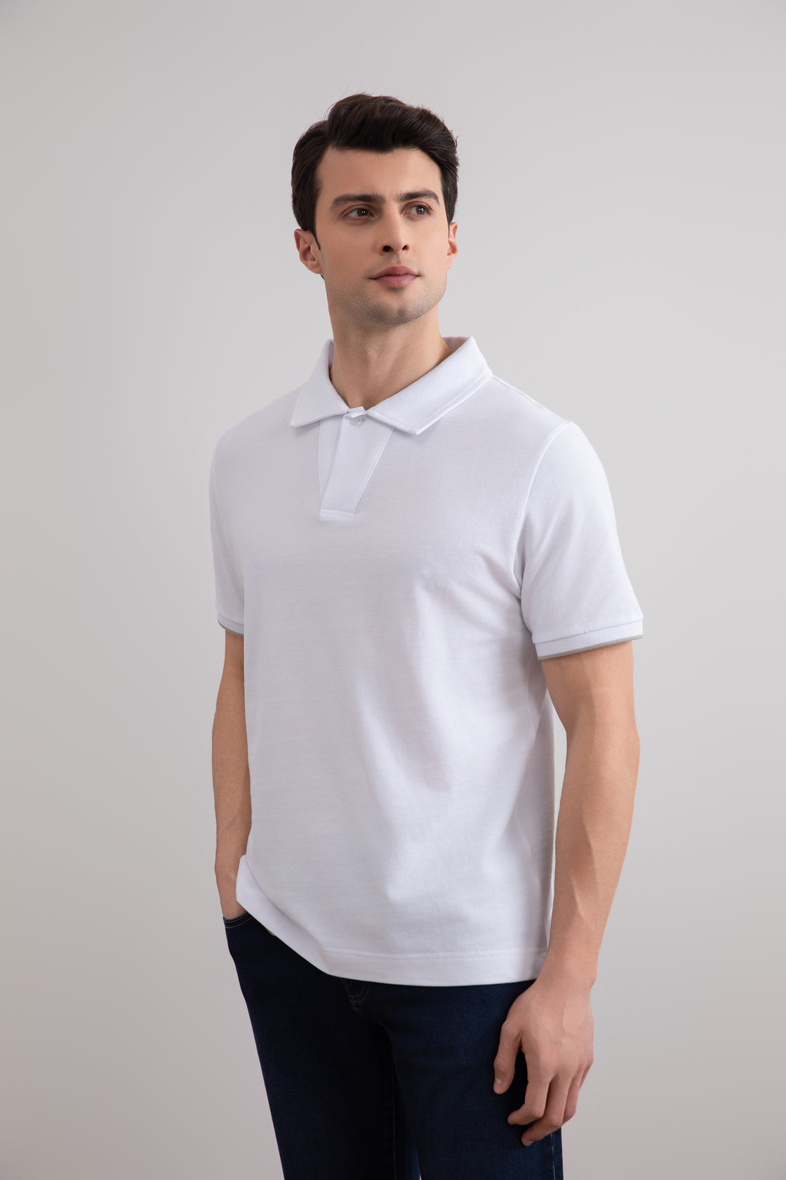 White Cruise Open Polo Shirt