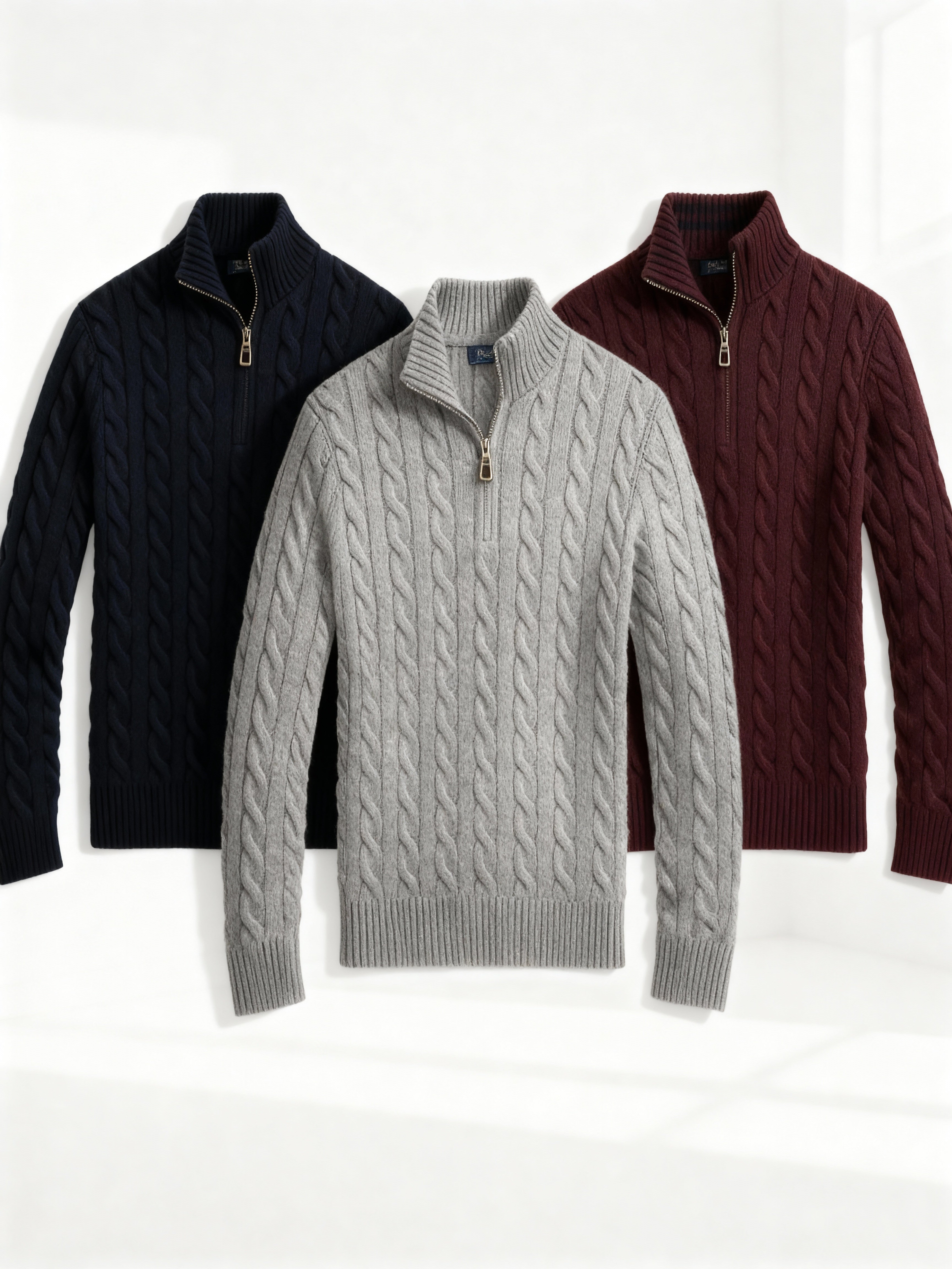PREMIUM CABLE KNIT SWEATER SET – MULTIPACK DEAL (3 PCS)
