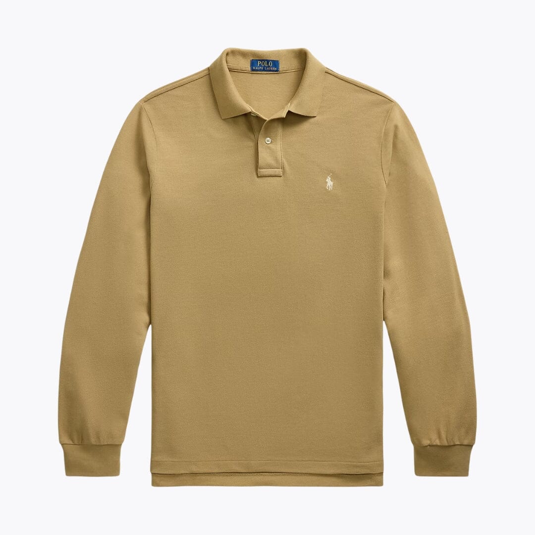 RL Mesh Long-Sleeve Polo Shirt
